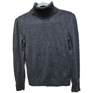 Women's Gray Gap Stretch Roll Down Turtleneck Sweater‎ Size Small